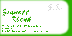 zsanett klenk business card